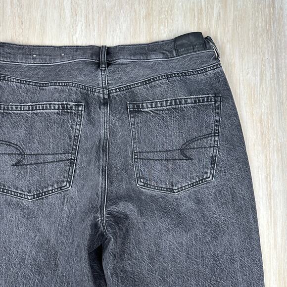 American Eagle Black 90s Bootcut High Rise Casual Everyday Denim Jeans 10 SHORT - Picture 7 of 16